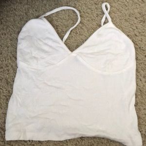 White brandy crop top